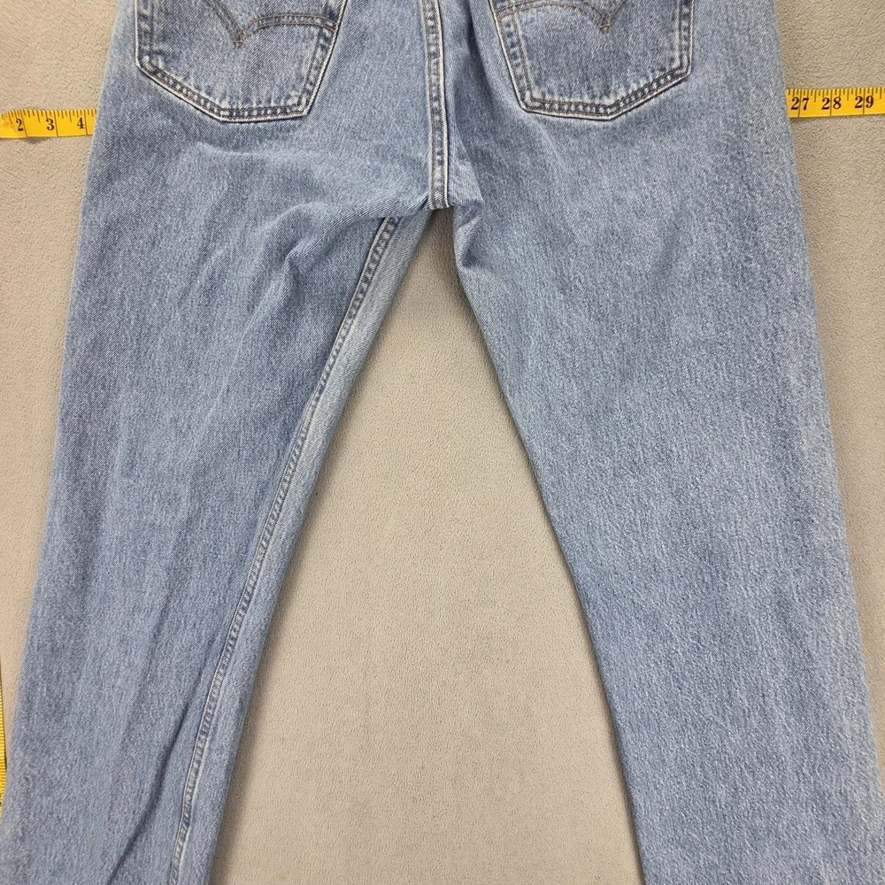 Vintage Levis 501 Jeans Mens‎ Light Wash Straight Button Fly Made USA Fits 30x34